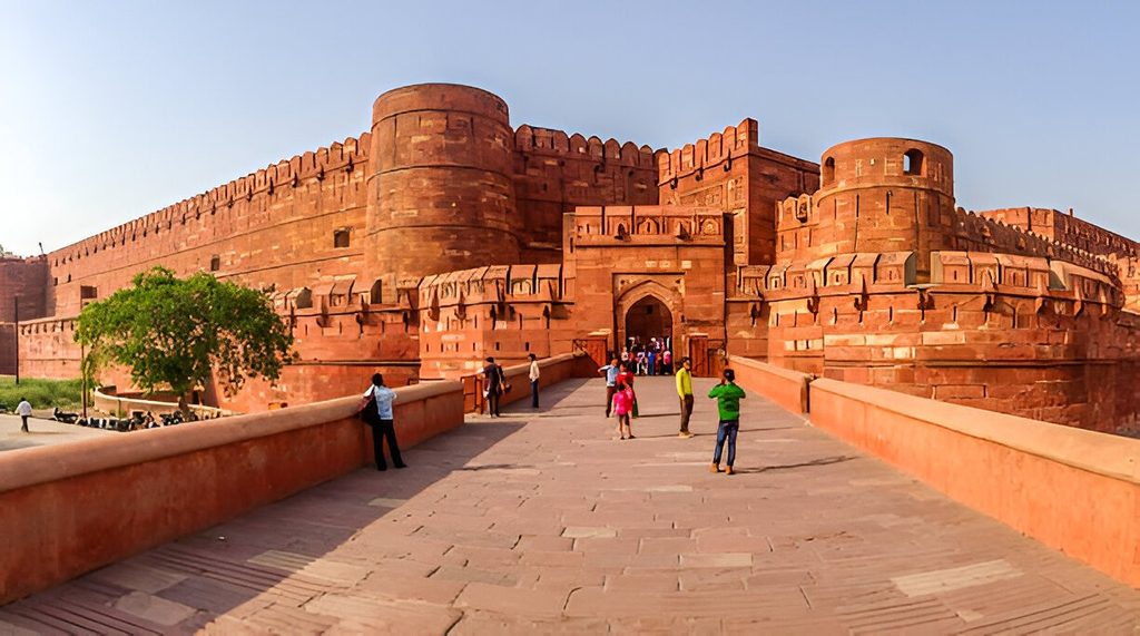 Agra Fort Mughal Architecture Agra Fort showcasing Mughal red sandstone architecture