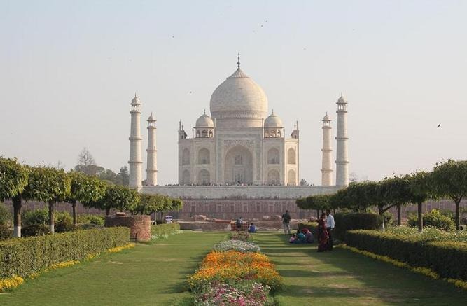 Mehtab Bagh and Mughal Gardens Mehtab Bagh Mughal garden with a view of the Taj Mahal